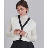 ゴールド釦コクーンニットベスト【UR’S ユアーズ】 | titivate | 詳細画像6