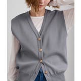 ゴールド釦コクーンニットベスト【UR’S ユアーズ】 | titivate | 詳細画像12