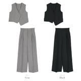 アシンメトリージレ×ワイドパンツセットアップ【UR’S ユアーズ】 | titivate | 詳細画像3 