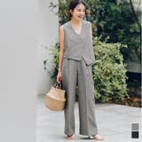 アシンメトリージレ×ワイドパンツセットアップ【UR’S ユアーズ】 | titivate | 詳細画像1 