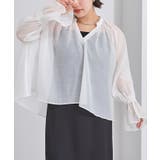 フレアスリーブスキッパーシアーブラウス【UR’S ユアーズ】 | titivate | 詳細画像27