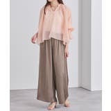 フレアスリーブスキッパーシアーブラウス【UR’S ユアーズ】 | titivate | 詳細画像13