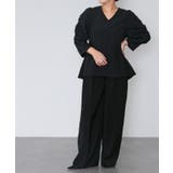 シャーリングデザインスリーブVネックブラウス【UR’S ユアーズ】 | titivate | 詳細画像2 