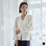 シアースリーブVネックニットカーディガン【UR’S ユアーズ】 | titivate | 詳細画像1