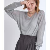 Vネックシアーラメリブニット【UR’S ユアーズ】 | titivate | 詳細画像3