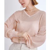 Vネックシアーラメリブニット【UR’S ユアーズ】 | titivate | 詳細画像5