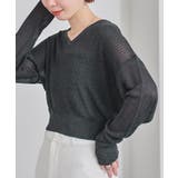 Vネックシアーラメリブニット【UR’S ユアーズ】 | titivate | 詳細画像8