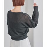 Vネックシアーラメリブニット【UR’S ユアーズ】 | titivate | 詳細画像9