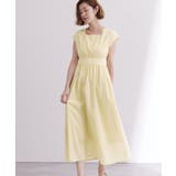 スクエアネックハイウエストフレンチスリーブワンピース【UR’S ユアーズ】 | titivate | 詳細画像5 