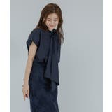 バンドカラーデザインボウタイオーバーサイズブラウス【UR’S ユアーズ】 | titivate | 詳細画像25