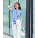 バンドカラーデザインボウタイオーバーサイズブラウス【UR’S ユアーズ】 | titivate | 詳細画像3