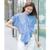 バンドカラーデザインボウタイオーバーサイズブラウス【UR’S ユアーズ】 | titivate | 詳細画像4