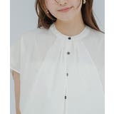 バンドカラーデザインボウタイオーバーサイズブラウス【UR’S ユアーズ】 | titivate | 詳細画像5