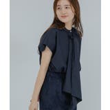 バンドカラーデザインボウタイオーバーサイズブラウス【UR’S ユアーズ】 | titivate | 詳細画像9