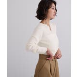 チクチクしないウールブレンドキーネックリブニット【UR’S ユアーズ】 | titivate | 詳細画像18 