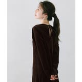 バックリボンフィットアンドフレアベロアワンピース【UR’S ユアーズ】 | titivate | 詳細画像5 