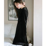 バックリボンフィットアンドフレアベロアワンピース【UR’S ユアーズ】 | titivate | 詳細画像13 