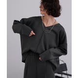 Vネックトップス×パンツ/ボンディングセットアップ【UR’S ユアーズ】 | titivate | 詳細画像12 