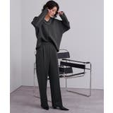 Vネックトップス×パンツ/ボンディングセットアップ【UR’S ユアーズ】 | titivate | 詳細画像2 