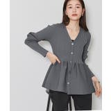 前後2wayペプラムニットトップス【UR’S ユアーズ】 | titivate | 詳細画像2 