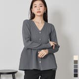 前後2wayペプラムニットトップス【UR’S ユアーズ】 | titivate | 詳細画像1 