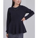 カシミヤタッチクルーネックペプラムニット【UR’S ユアーズ】 | titivate | 詳細画像3