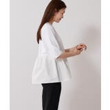 ウエスト切替ギャザーハーフスリーブTシャツ【UR’S ユアーズ】 | titivate | 詳細画像3 