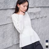 ラウンドネックウエストシェイプブラウス【UR’S ユアーズ】 | titivate | 詳細画像1