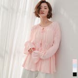 前後2wayクレープギャザーブラウス【UR’S ユアーズ】 | titivate | 詳細画像1 