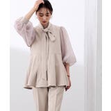 シアースリーブペプラムトップス×パンツ/セットアップ【UR’S ユアーズ】 | titivate | 詳細画像18 