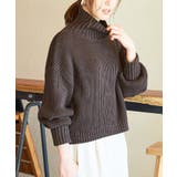 オーバーサイズタートルニット トップス レディース