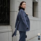 ベルト付ノーカラージャケット アウター レディース | titivate | 詳細画像1