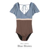 バイカラーフレアスリーブワンピース/水着【SEADRESS シードレス】 | titivate | 詳細画像3 