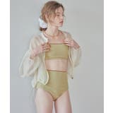 バイカラーラインシンプルハイウエストビキニ 水着 | titivate | 詳細画像24 