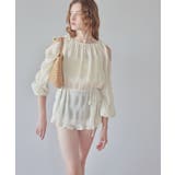 3点セット オープンショルダートップス×ビキニ 水着 | titivate | 詳細画像4 