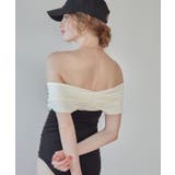 クロスオフショルダーギャザーワンピース/水着【SEADRESS シードレス】 | titivate | 詳細画像15 