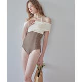 クロスオフショルダーギャザーワンピース/水着【SEADRESS シードレス】 | titivate | 詳細画像6 