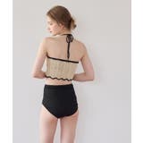 3点セット クロシェホルターネックトップス×ビキニ 水着【SEADRESS | titivate | 詳細画像3