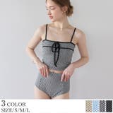 リボンデザインチェックジャガードビキニ/水着【SEADRESS シードレス】 | titivate | 詳細画像1