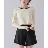 3点セット パイピング長袖ビキニ×ショートパンツ 水着【SEADRESS | titivate | 詳細画像23