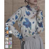 配色メロープリントチュールシアートップス【miette ミエット】 | titivate | 詳細画像1