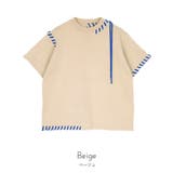 配色ステッチ半袖トップス【miette ミエット】 | titivate | 詳細画像5