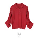 シャーリングスリーブ襟付きニット【miette ミエット】 | titivate | 詳細画像2 