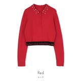 ビジューカラー裾ロゴポロニット【miette ミエット】 | titivate | 詳細画像2 