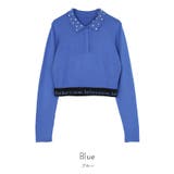 ビジューカラー裾ロゴポロニット【miette ミエット】 | titivate | 詳細画像4 