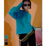 カットデザインアシンメトリーニット【miette ミエット】 | titivate | 詳細画像1 