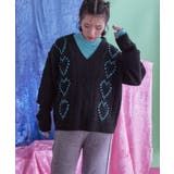 配色ステッチハートケーブルVネックニット【miette ミエット】 | titivate | 詳細画像12 