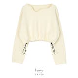 ウェーブネックライン裾ドロストショートニット【miette ミエット】 | titivate | 詳細画像2