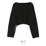 ウェーブネックライン裾ドロストショートニット【miette ミエット】 | titivate | 詳細画像5