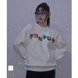 カラフルロゴプリントスウェットライクニット【miette ミエット】 | titivate | 詳細画像1